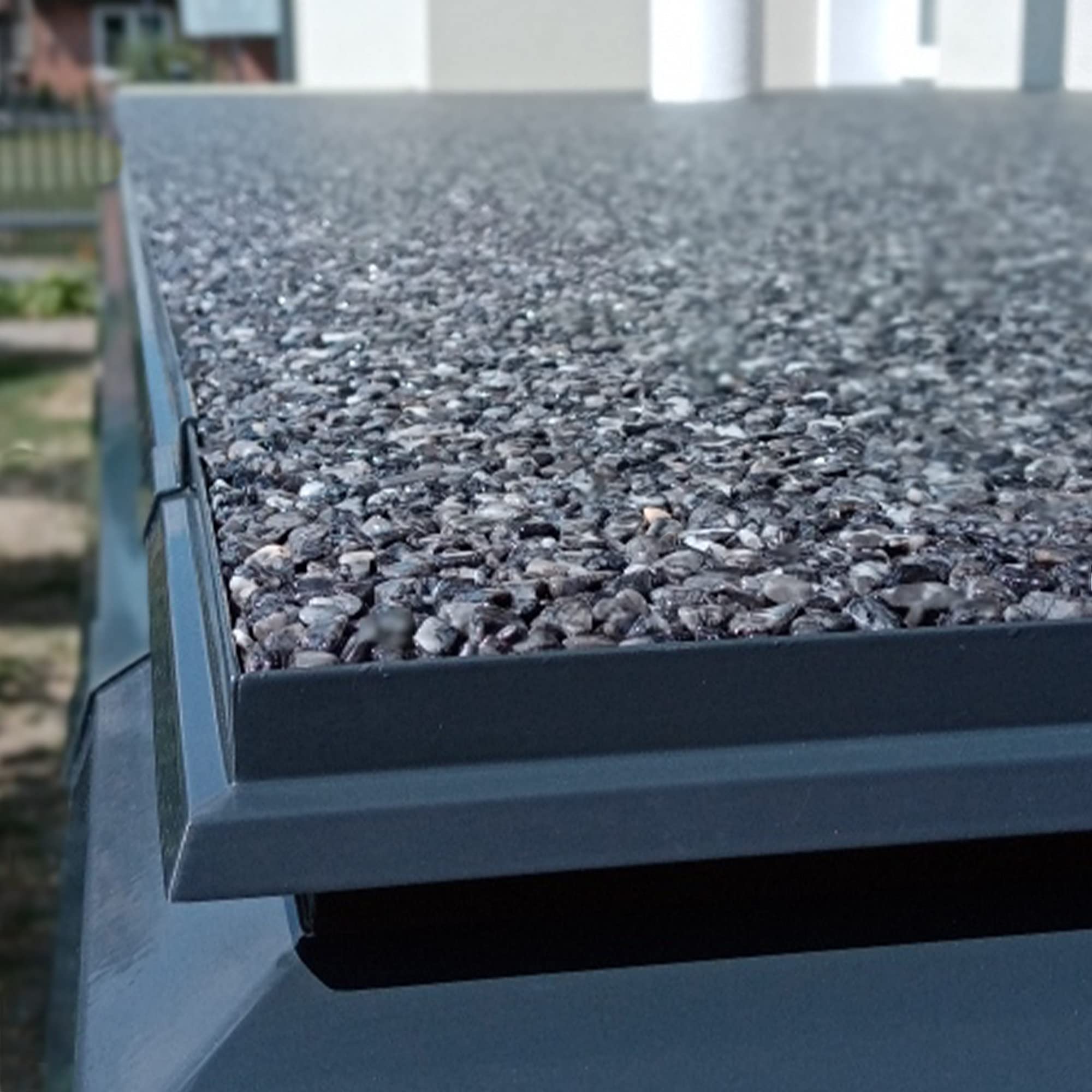 Isolbau Steinteppich Aussen Komplettset Marmorkies 25kg + Bindemittel bis 2,5m² Ice Blue 1/4mm Epoxidharz Terassenboden Natursteinboden Marmorkies Bodenbelag Steinboden, Marmorstein, Innen Außen