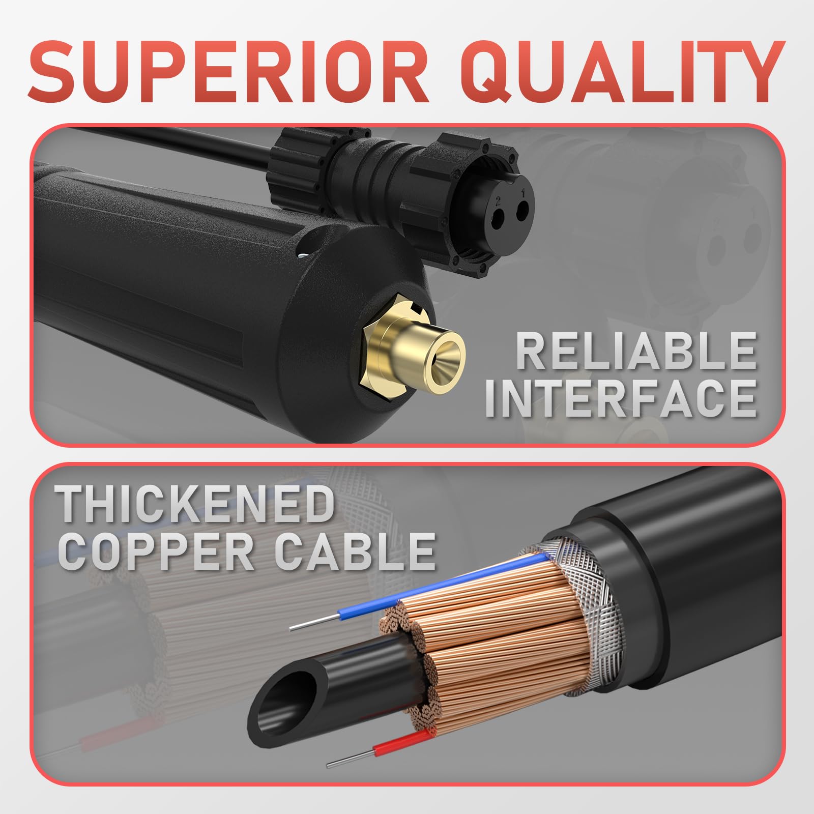 YESWELDER Flux Core - Soplete de soldadura MIG sin gas para FLUX-135PRO