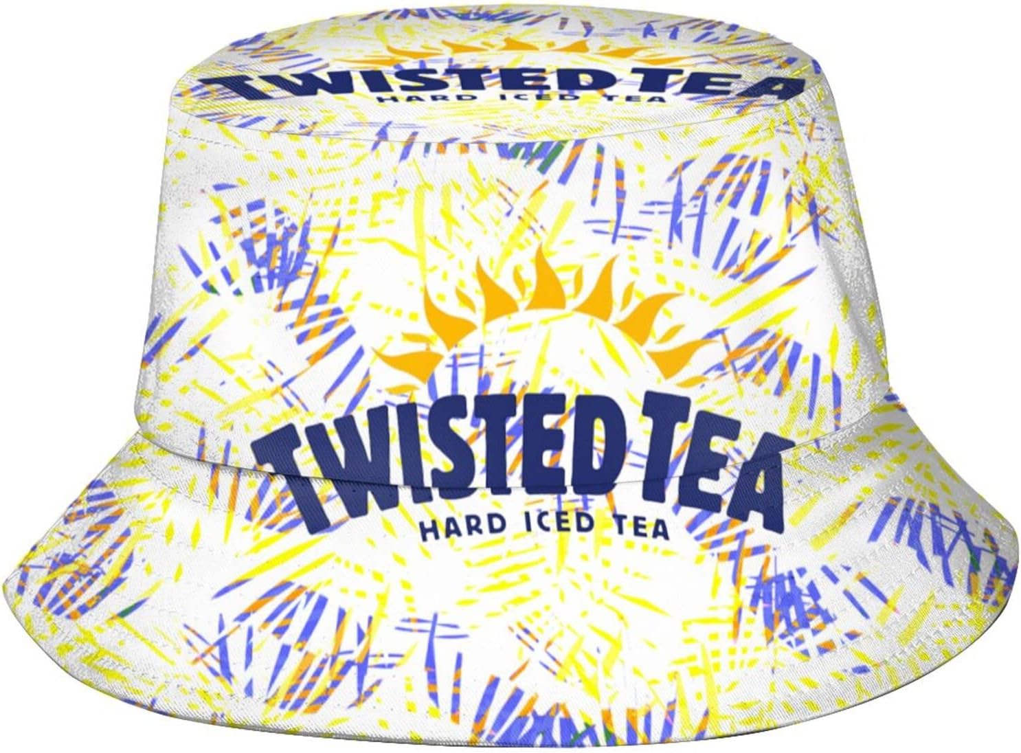 Funny Tea Bucket Hat Packable Sun Hats Trendy Print Fisherman Cap Fashion Outdoor Cap for Women and Men