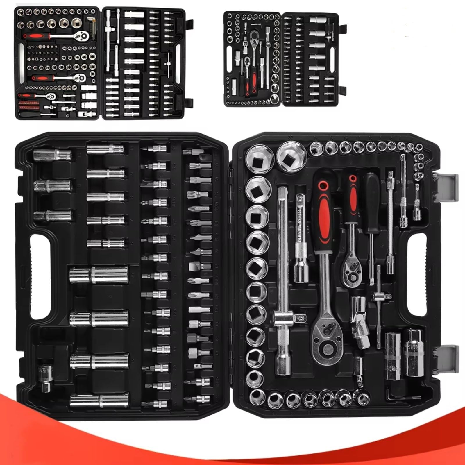 Maletín herramientas multiusos Juego Llaves Tubo 108 Piezas Juego Trinquete Llave Trinquete Combinada Kit Herramientas Para El Hogar Herramientas Manuales Herramienta Trinquete Y Estuche