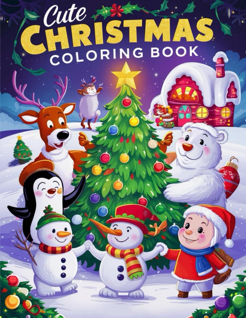 Cute Christmas Coloring Book: A Festive Adventure for Kids