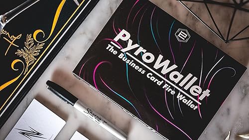 ZQION PYRO Billetera Trucos de magia Mago Primer plano Calle Ilusiones Trucos Truco Puntaje Mentalismo Divertido La Tarjeta de Visita Fuego Cartera
