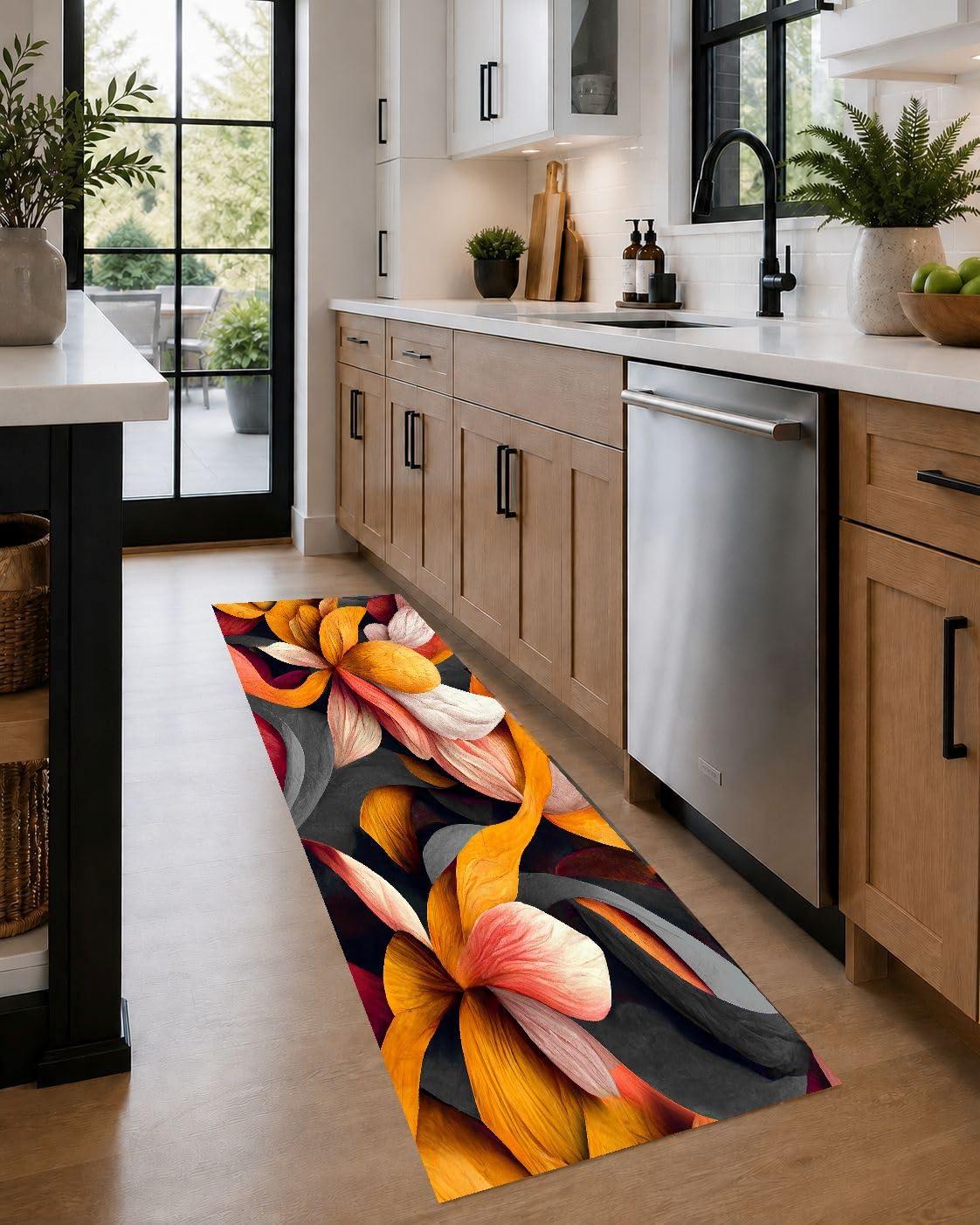 HMO HOME MY OWN Passatoia 50x300 cm Made in Italy in 100% Vinile, Aderente al Pavimento, Resistente e Facile da Pulire, Tappeto Multiuso per Cucina, Bagno, Ingresso e Corridoio