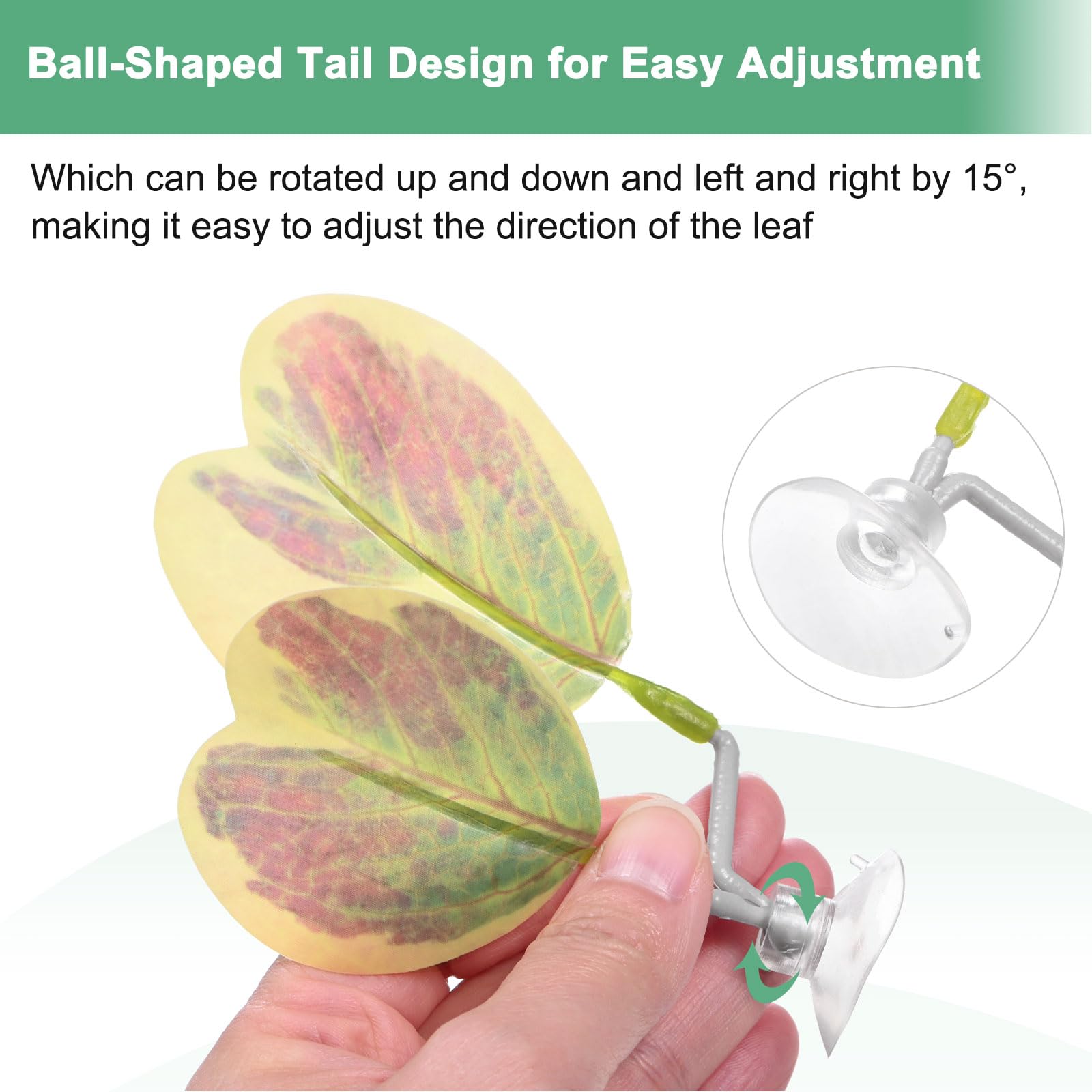 M METERXITY 2-Pack Betta Fish Leaf Pad, Hammock Plant Leaf Pad - Image 4