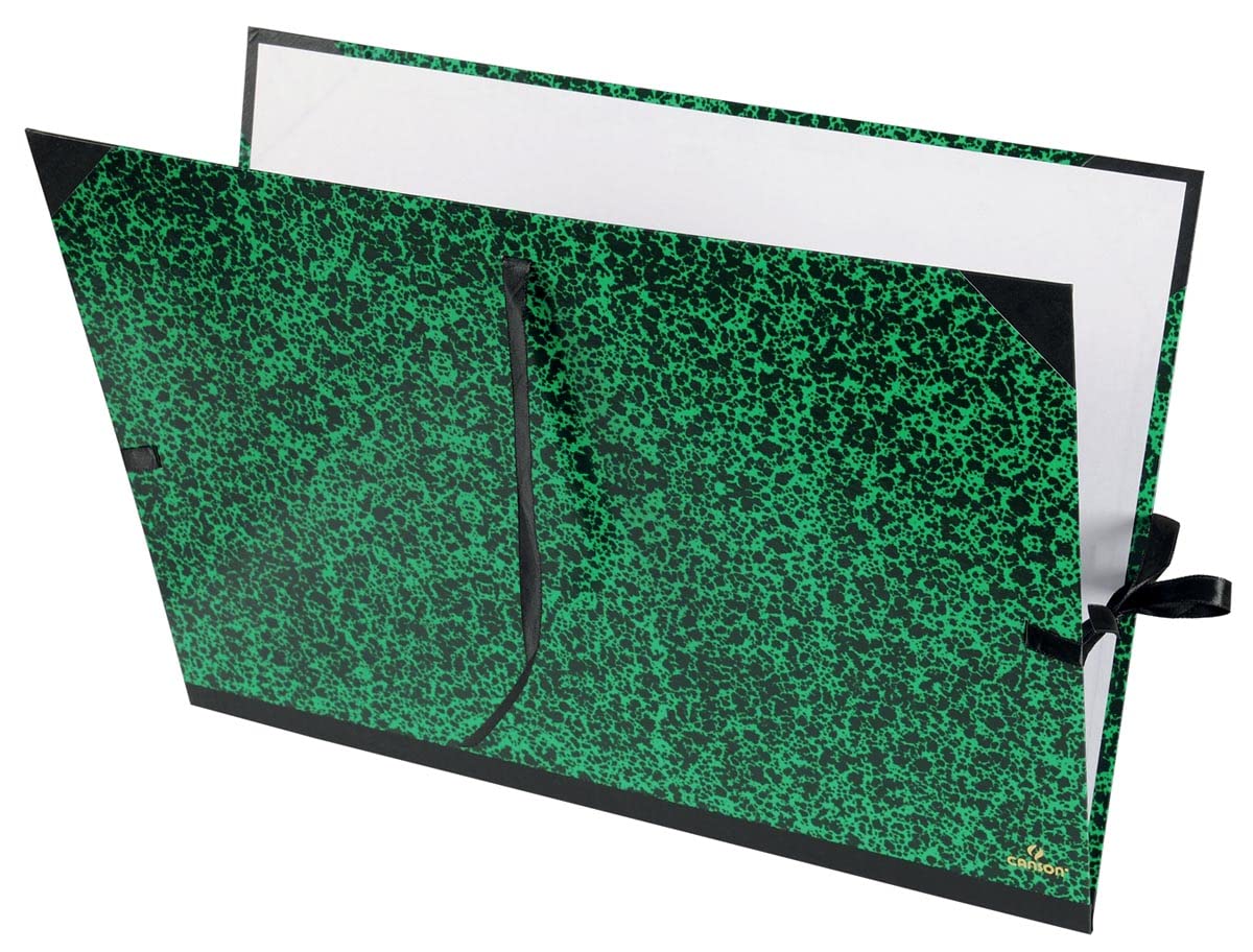 Canson – Cartellina con chiusura fascetta, Verde 610 x 810 mm verde
