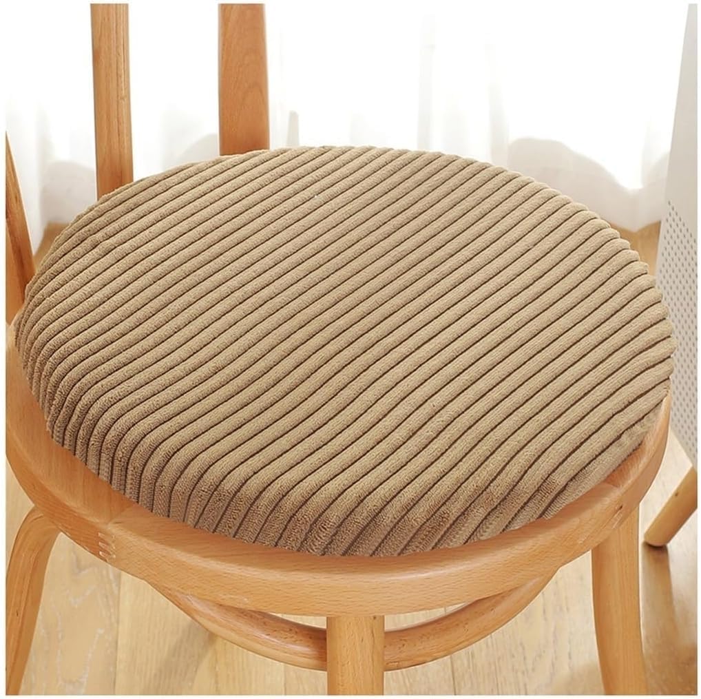 Uyeoco Color 6 Memory Foam Round Seat Cushion,30/35/40/45/50Cm Corduroy Round Stool Cushion, Circle Chair Pad With Removable Cover For Dining Kitchen Bar Chairs(,35Cm/14In)
