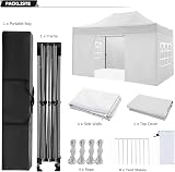 COBIZI Pop Up Gazebo with Sides 3m x 4.5m,Heavy Duty Gazebo with 4 Sidewall,UPF 50+ Waterproof Windproof Party Event Shelter Marquee,Outdoor Garden Gazebo Tent with Carry Bag (3x4.5m,White) - 5