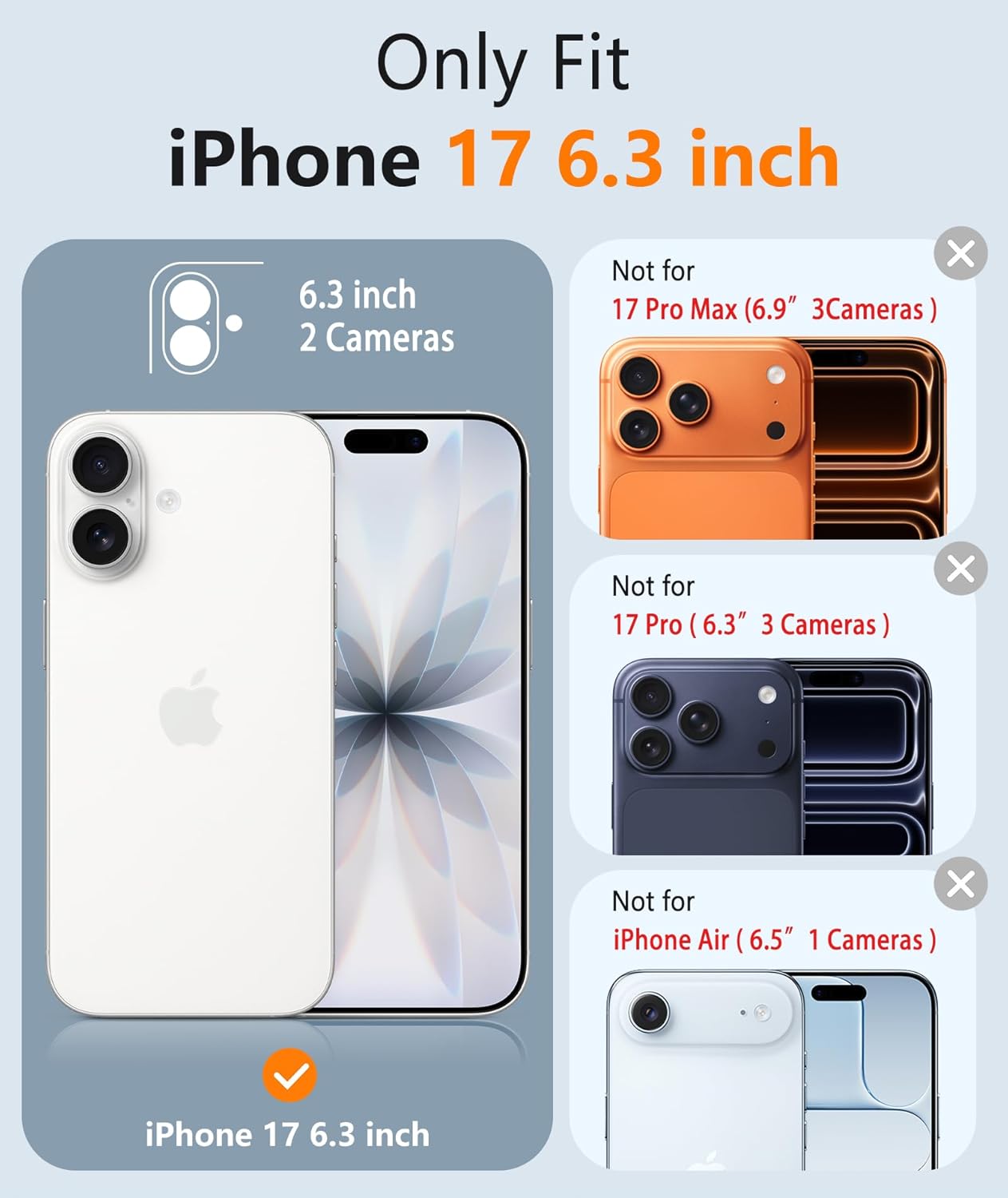 FNTCASE for iPhone 17 Case: [Compatible with Magsafe] Integrated Silicone Phone Cases with [Full Camera Protection] [Screen Protector] Military Grade Shockproof Protective Cover thumbnail