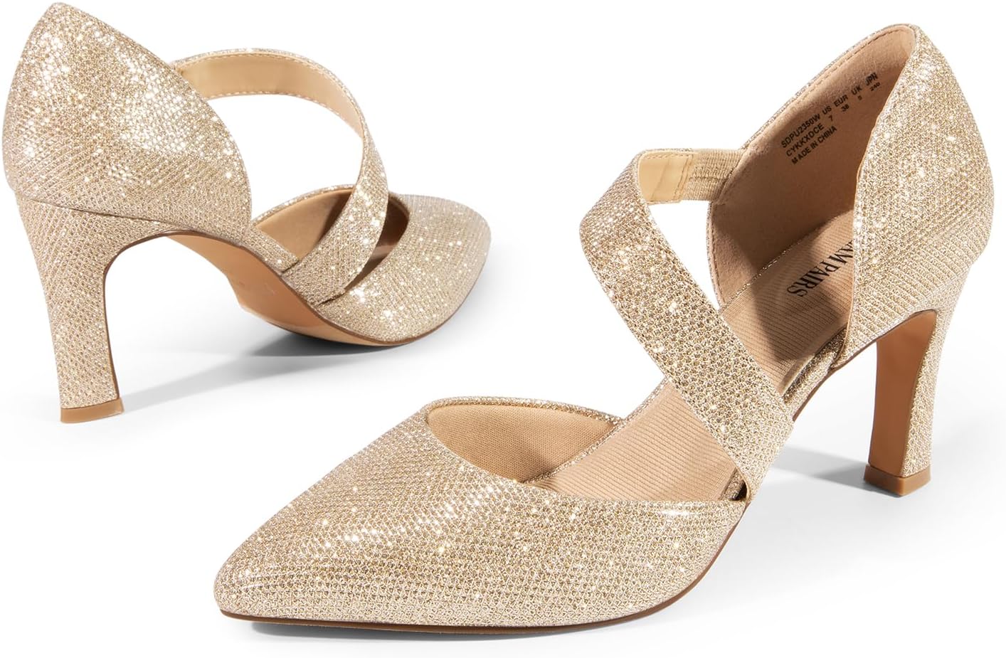 DREAM PAIRS Women's High Heels Pumps Dress Closed Pointed Toe Comfortable D'Orsay Pumps Shoes for Work Office Wedding Dancing Charmane - Image 4