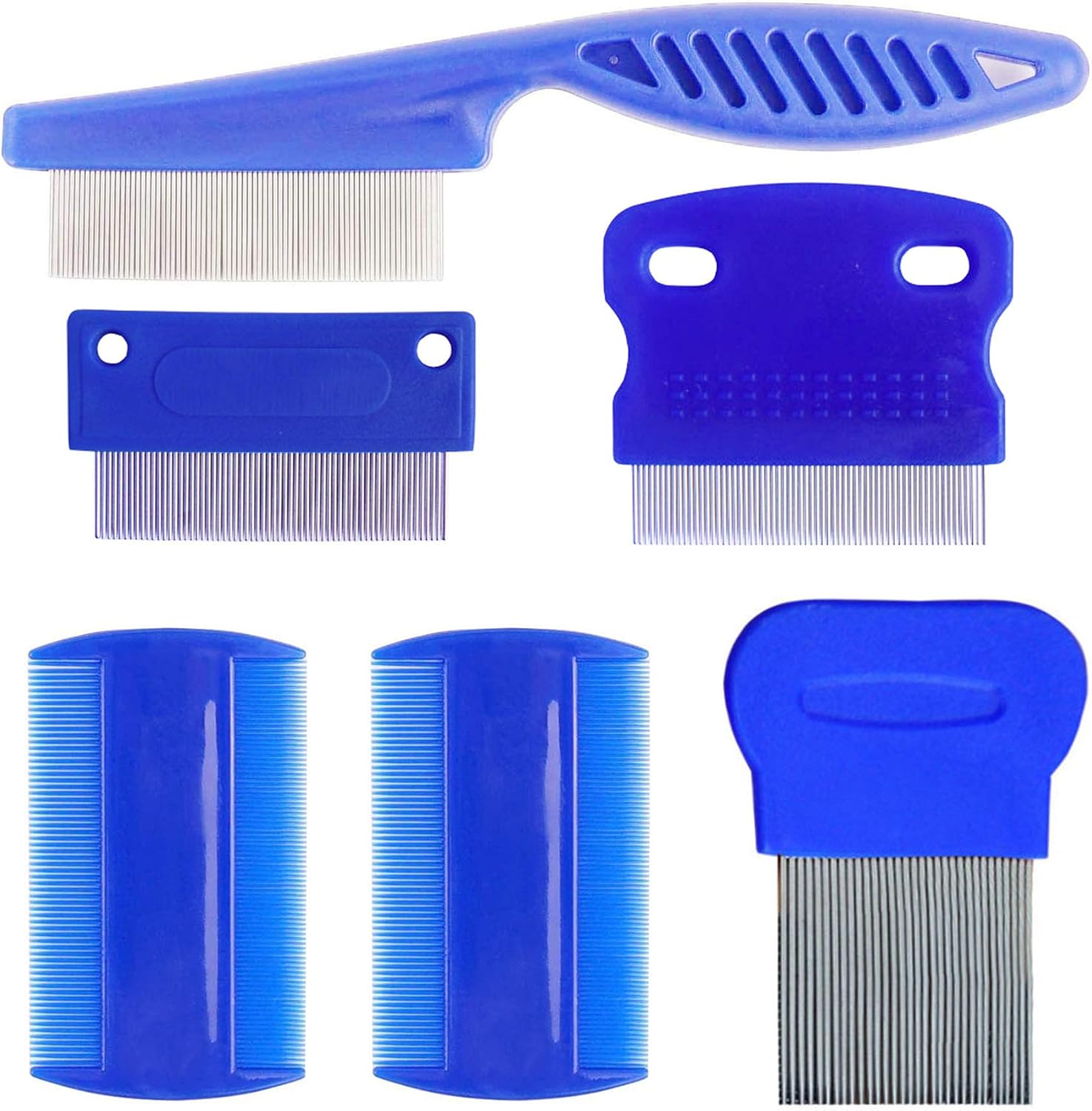 Ronchall 6 Pcs Cat Combs with Durable Teeth Dog Comb for Removing Tear Stains