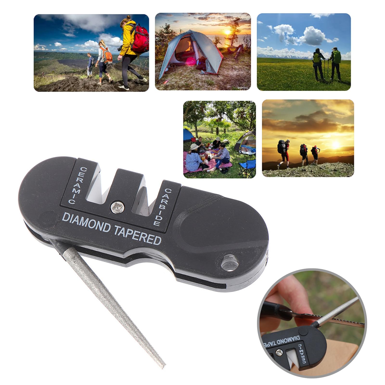 Portables Tungstens Carbides Knifed Sharpener Camp Outdoor Knifed Sharpener For Outdoor And Kitchen Use