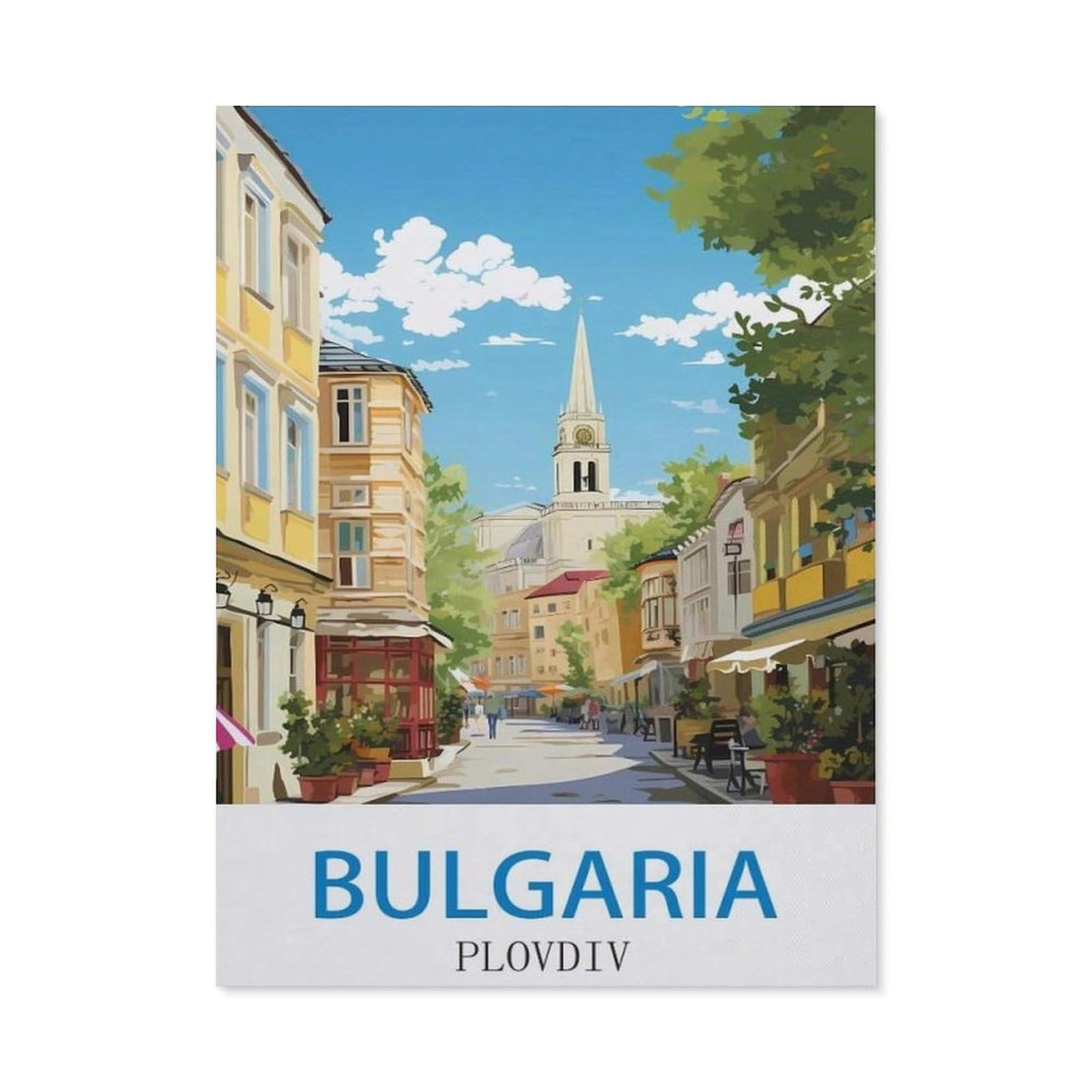 Bulgaria Plovdiv，Tin Sign Metal Tin Sign/Metal Plaque Tin Sign Metal Sign(20x30cm）8x12 inch-ED45