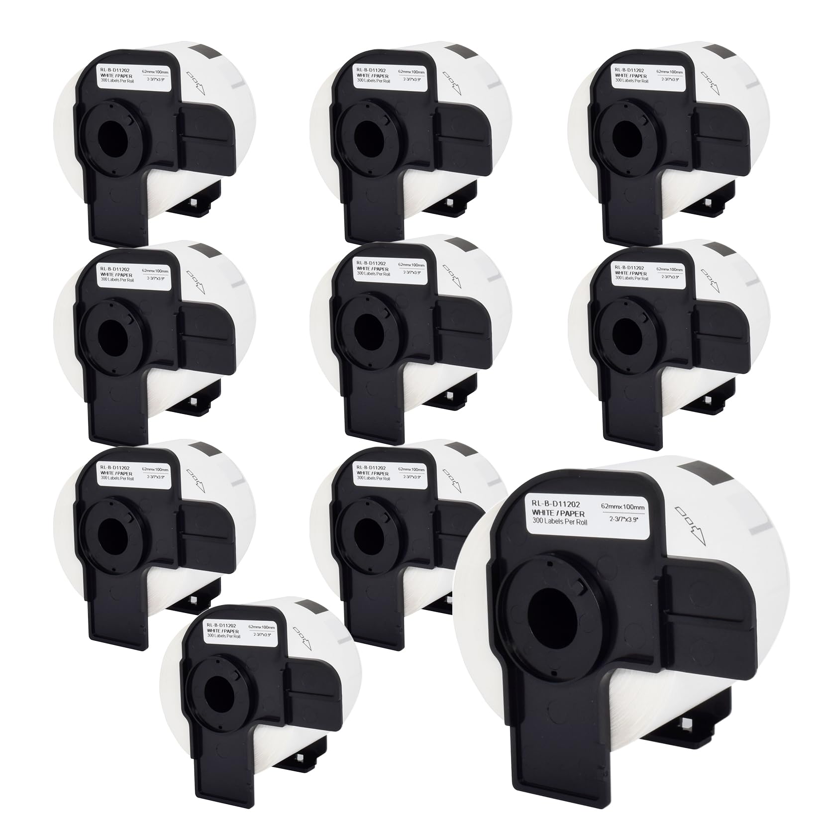 Veson, 10 Rolls White DK-11202 DK11202 Compatible with Brother Address Label Rolls