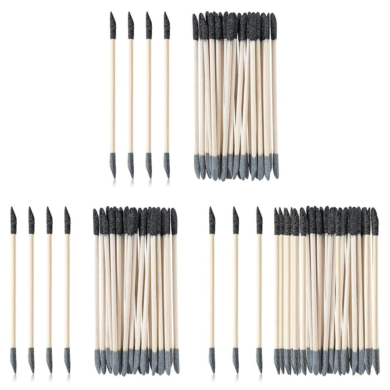 20/30/60PCS Doppia Testa Fine Dettaglio Levigatura Stick per Legno e Modellismo Lucidatura Artigianale Strumenti di Levigatura 150/280 Grit