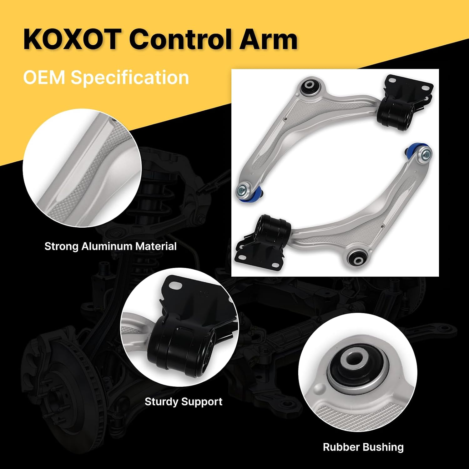 2Pc K623000 K623001 Front Lower Control Arm Sway Bar Links Fit for Ford 2013 2014 2015 2016 2017 2018 2019 Fusion, 2020 Fusion 2.0L Models, Compatible With Lincoln 2013-2020 MKZ