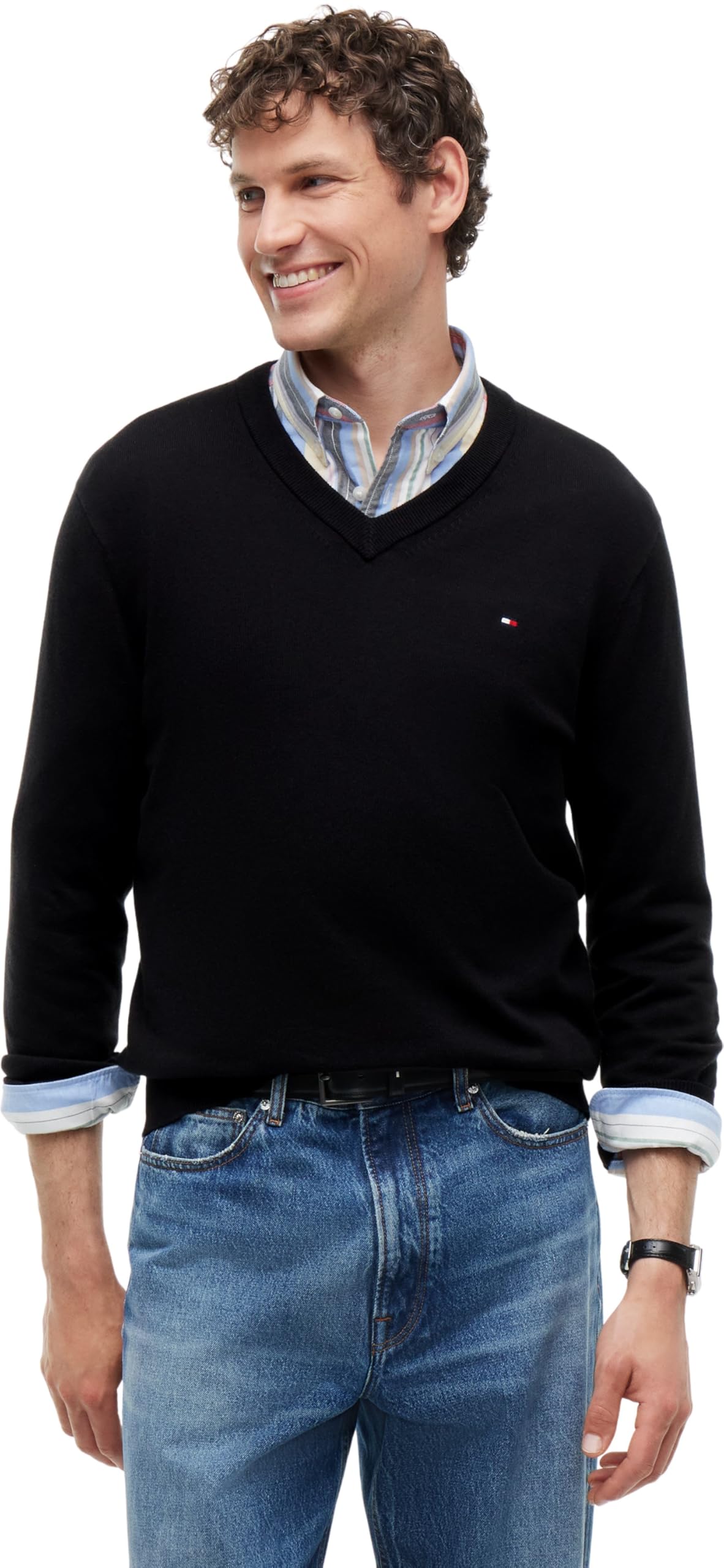 Tommy Hilfiger PIMA ORG CTN Cashmere V Neck