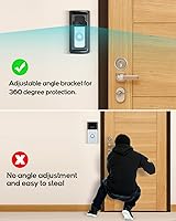 Vista 5 de Adjustable 360° Degree Doorbell Angle Mount Compatible with Ring/Wireless Video Doorbell/Battery Doorbell Plus/Pro Mount, Ring Camera Holder Door