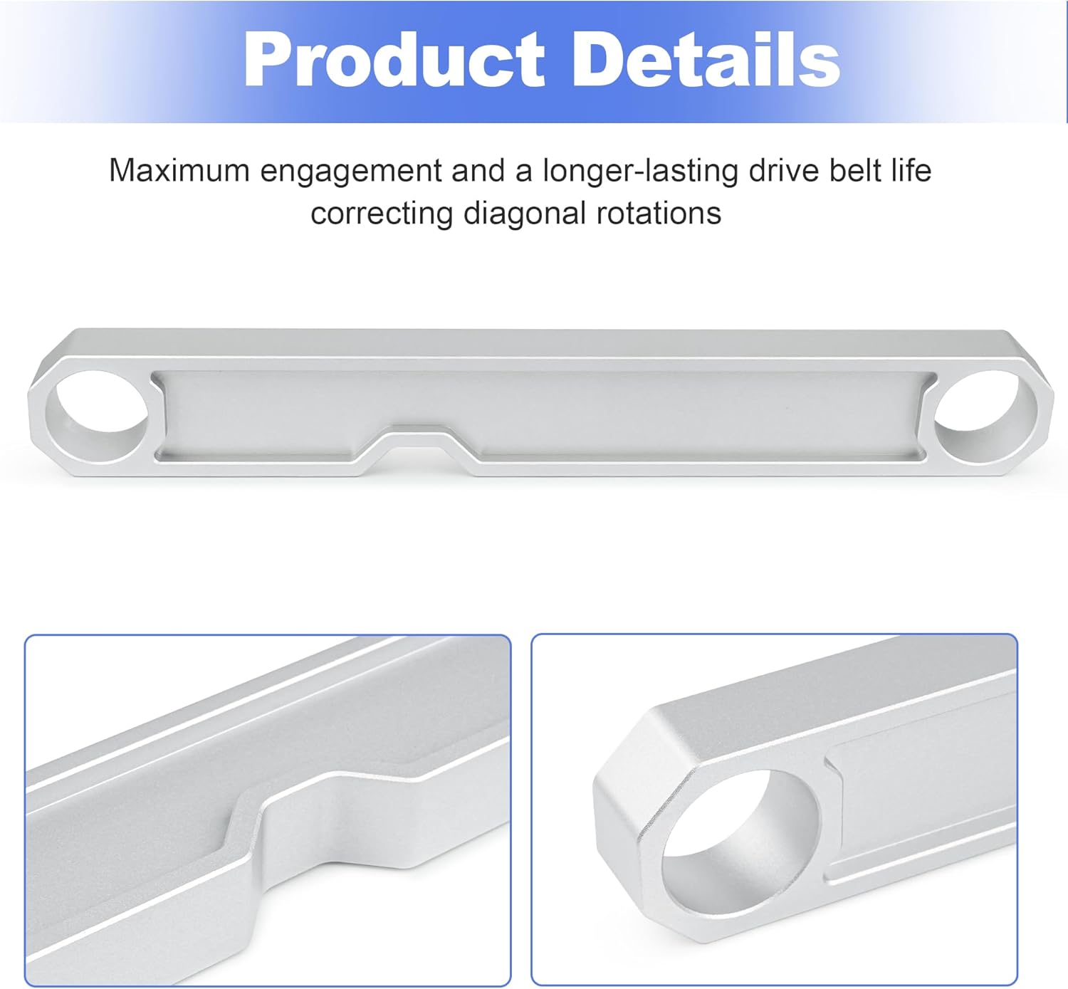Transmission Crankshaft CVT Primary Drive Secondary Clutch Shaft Alignment Tool for Polaris RZR XP 1000, XP 4 1000 2014-2023 Silver