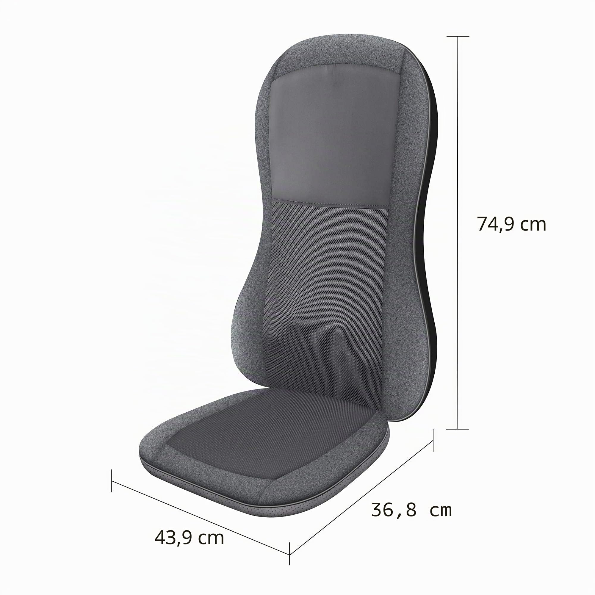 COMFIER Siège de Massage Shiatsu avec Chaleur - Masseur de Dos Complet par 2D/3D avec 10 nœuds de Massage, Coussin de Chaise de Massage à pétrissage pour Le Dos