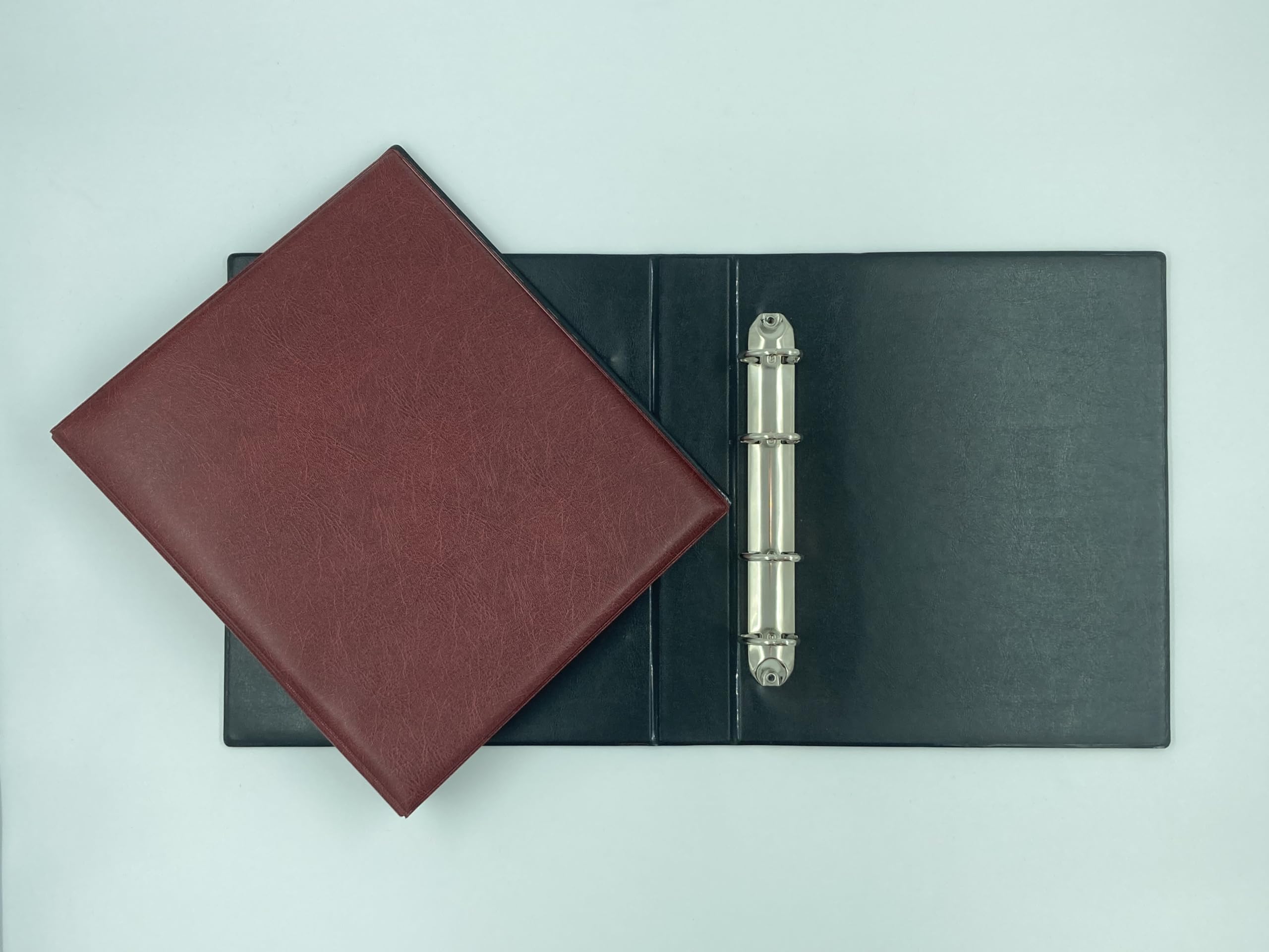 Générique Classeur album bordeaux et 20 feuilles numismatiques de 5 modèles pour ranger 668 pieces de monnaie