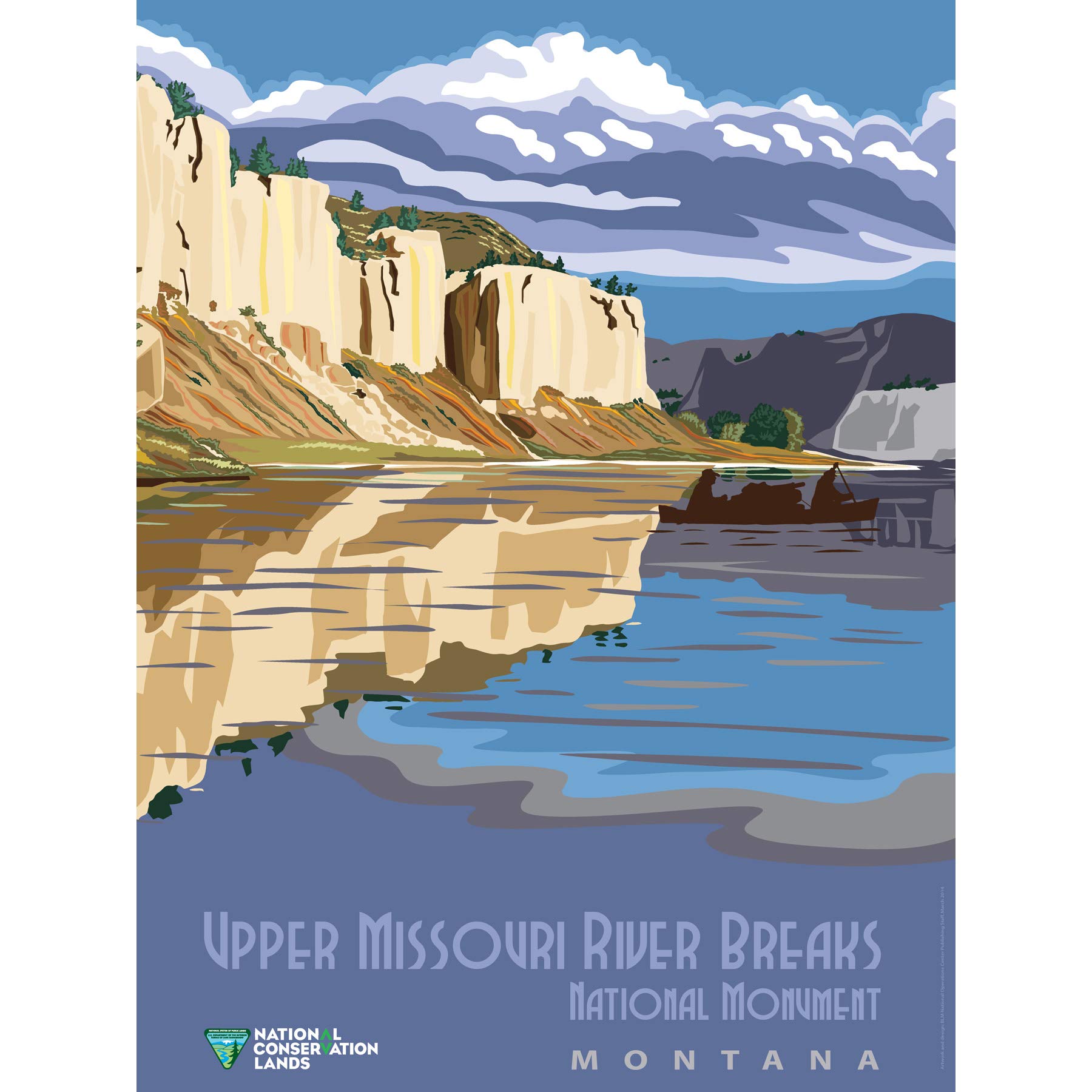Artery8BLM Upper Missouri River Breaks National Monument Montana Large XL Wall Art Canvas Print