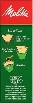 Melitta 622752 #2 Natural Brown Cone Coffee Filters 100 Count (2pack)