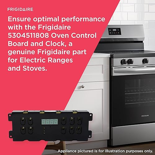 Vista 4 de Frigidaire 5304511908 Placa de control y reloj de horno para estufas y cocinas eléctricas, negro