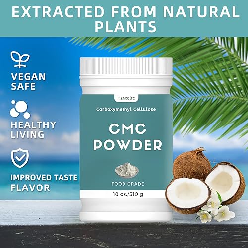 Miniatura 2 de Polvo CMC de 18 onzas, 100% puro, polvo CMC de alta calidad para fondant, helado, pasteles, yogur, dulces y más