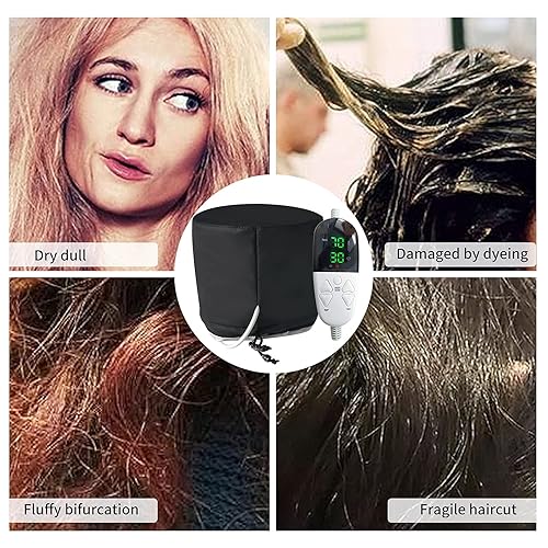 Miniatura 4 de V ddhoger Hair SPA Cap Térmico Cabello Cap 3 Modos Impermeable Hogar 110V Cuidado del Cabello Sombrero con Controlador Cuidado Térmico Tratamiento