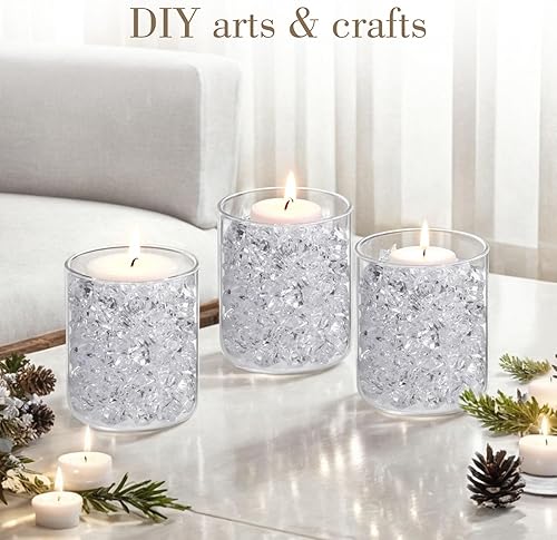 Miniatura 3 de DomeStar Cubos de hielo falsos 44 libras 1000 cubos de hielo acrílicos transparentes diamantes falsos rellenos de jarrones de acrílico transparentes