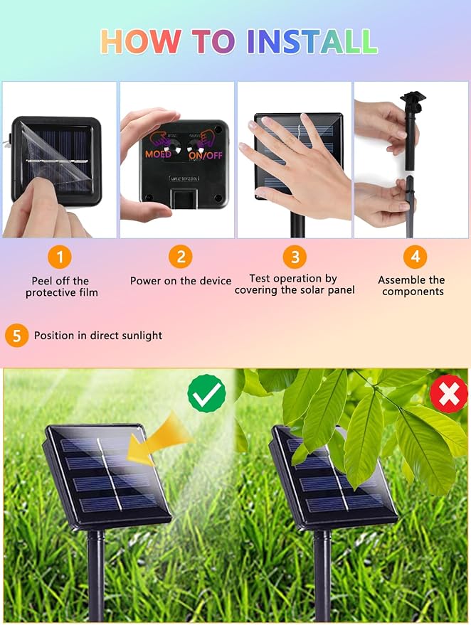 6 Pack Luces Solares Navideñas LED Multicolor Outdoor miniatura 8