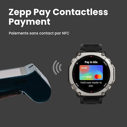 Amazfit T-Rex Ultra 2 Montre Connectée Outdoor, GPS Double Bande, Boîtier Titane 51 mm, Écran AMOLED 1,5" Verre Saphir, Lampe Torche, 30 Jours Autonomie, Cartes Hors Ligne, 10 ATM, 180+ Modes Sport - 7