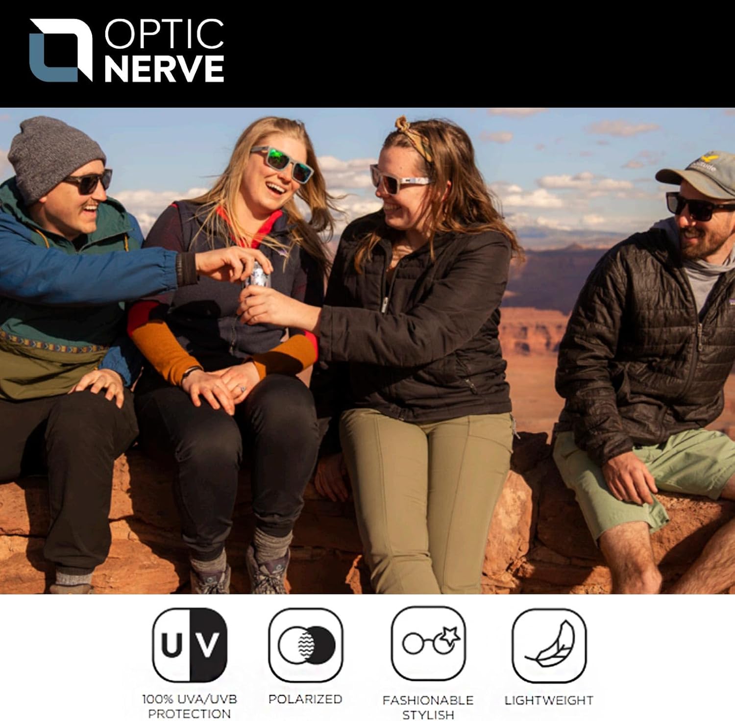 Optic Nerve Mashup Polarized Sport Sunglasses – Lightweight Sportwrap Frame, UV Protection, Anti-Glare – Unisex Fit - Image 4