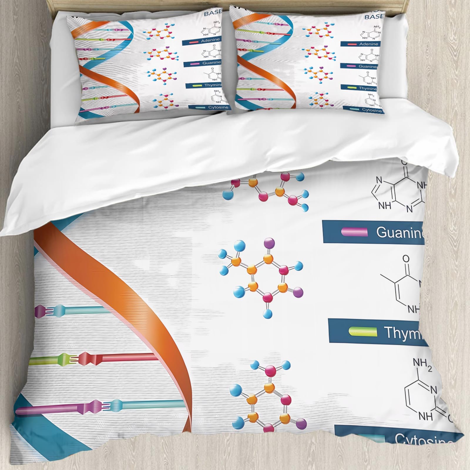 Housse de couette 228x264cm literie science et chimie hypoallergénique avec taies