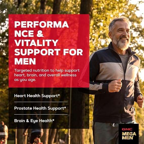 GNC Mega Men One Daily 50 Plus for Men, 60 Caplets