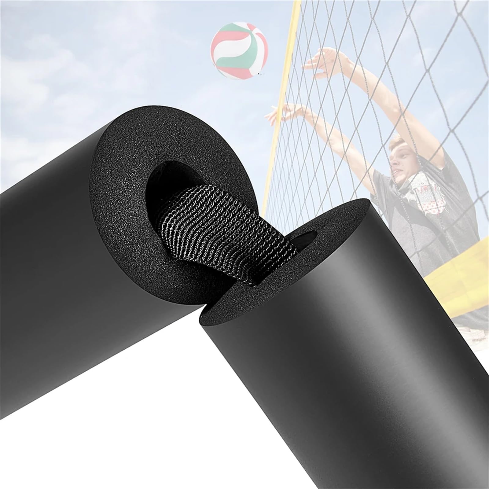 Juego de 2 entrenadores de voleibol con cinturón ajustable resistente al desgaste para principiantes