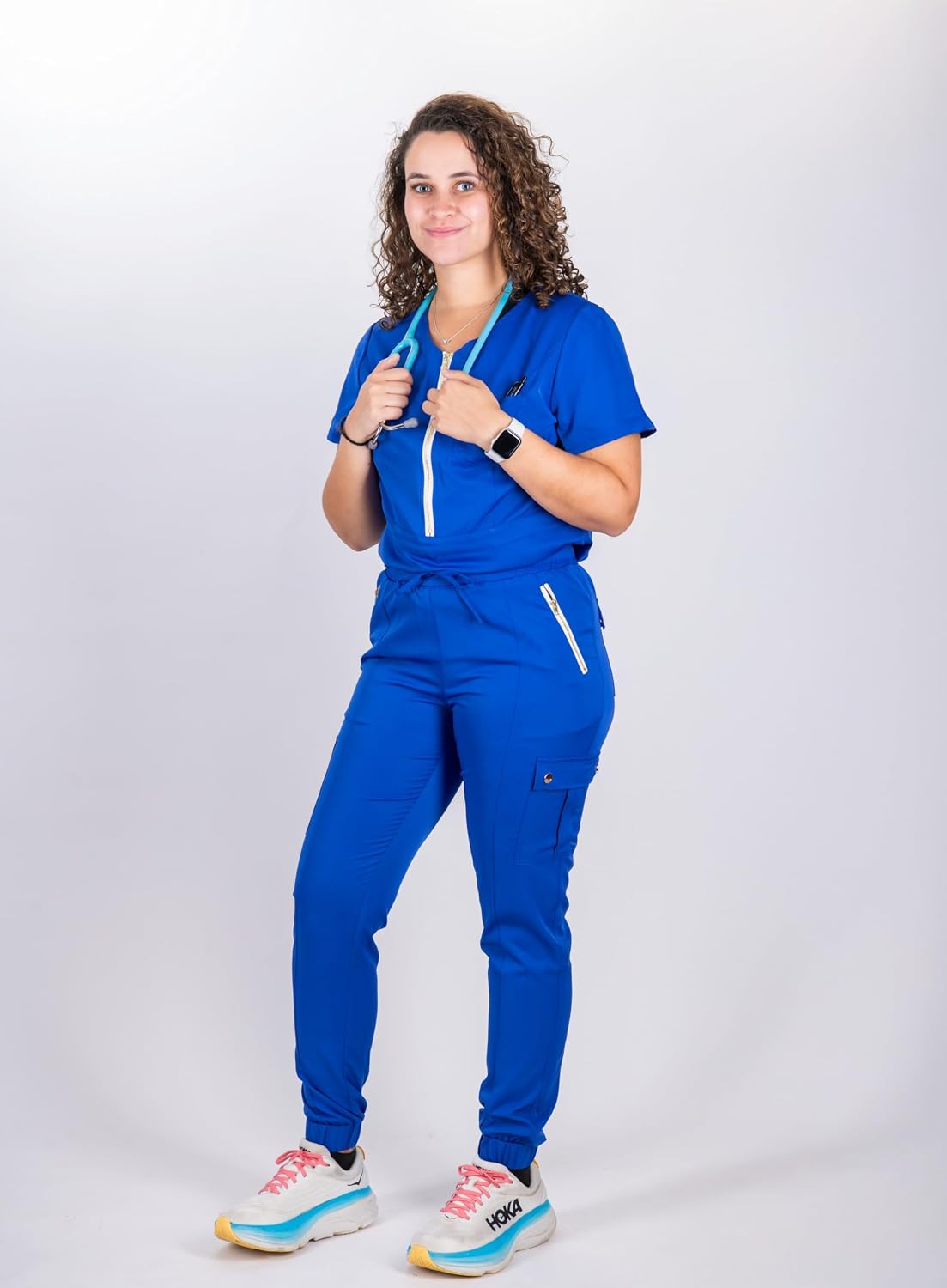 Angelique Six-Pocket Scrub Jogger Pant, Anti-Wrinkle, Ridiculously Soft Scrubs Bottoms for Women