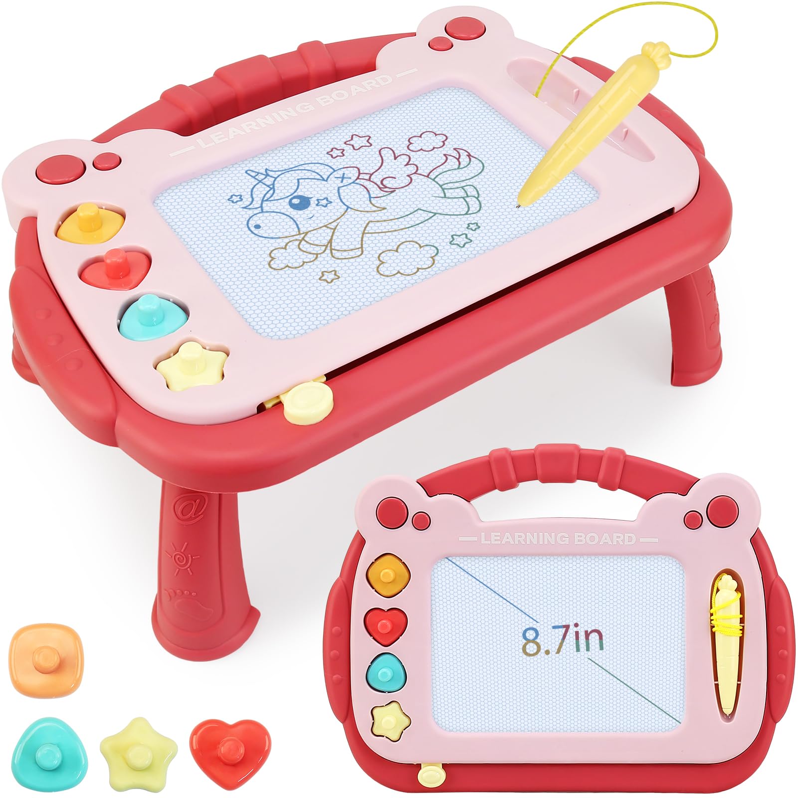 Photo 1 of Magnetic Drawing Board for Kids, Drawing Pad Gifts for 3 Year Old Girls