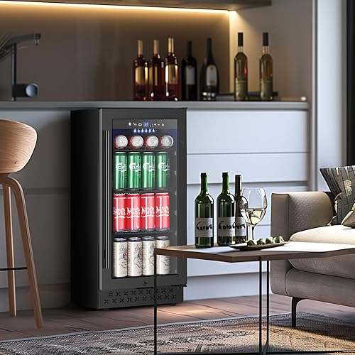 Vista 73 de Tylza Refrigerador de vino de doble zona, refrigerador de vino y bebidas de 24 pulgadas integrado o independiente, nevera de cerveza de vino debajo