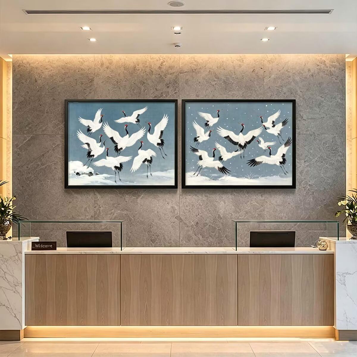Bird zestaw 2 sztuk diamentowych obrazów 5D dla dorosłych, 95 x 70 cm, L