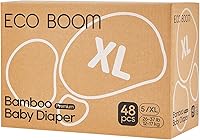 Vista 7 de ECO BOOM Pañales desechables de viscosa de bambú, pañales infantiles suaves naturales, tamaño 1/XS, hasta 10 libras, blanco, 80