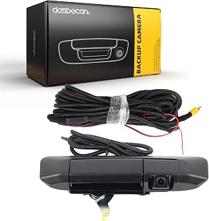 Dasbecan Tailgate Handle Backup Camera Compatible with Toyota Tacoma 2005-2015, Black Aftermarket Reverse Parking Lifting Gate Handle Camera RCA Connector 6909004020