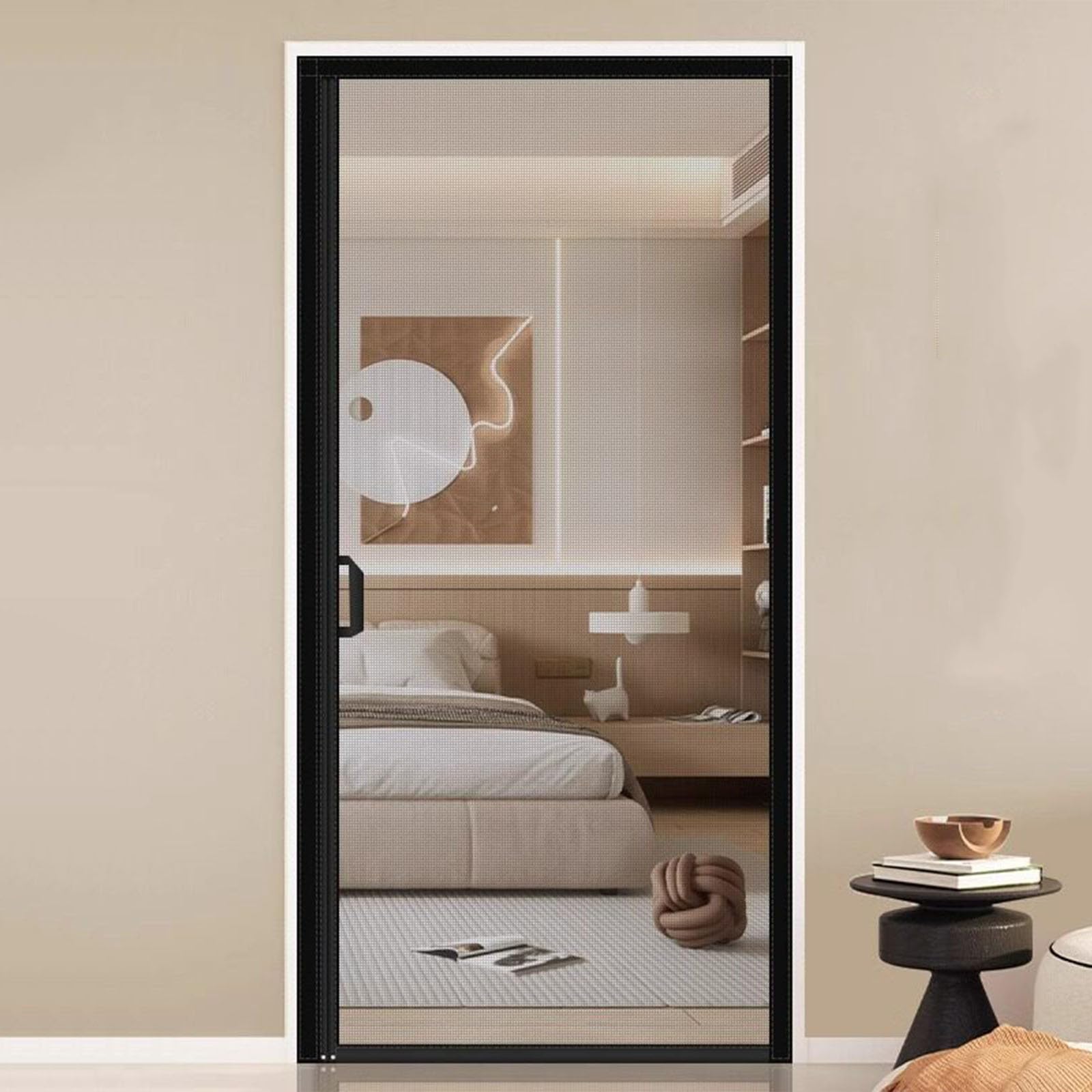 Moustiquaire porte magnétique avec maillage ultra fin et ouverture latérale