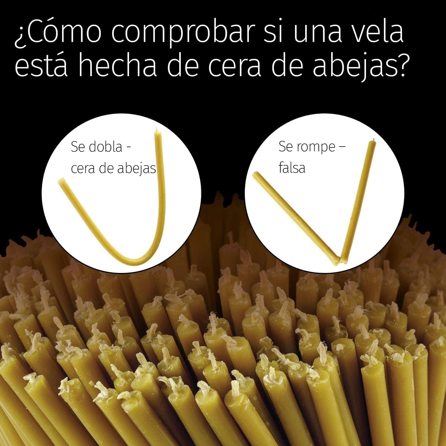 Velas de Cera de Abejas 100% Pura Ortodoxas para Oración, Rituales, Decoración de Mesa, 16 cm, 100 Unidades
