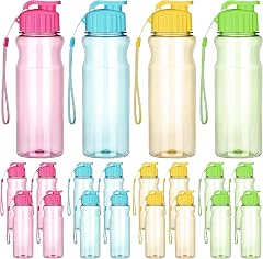 20 Pcs Plastic Water Bottles for Kids Bulk 17 oz Gym Sports Reusable Large Drink Bottles with Flip