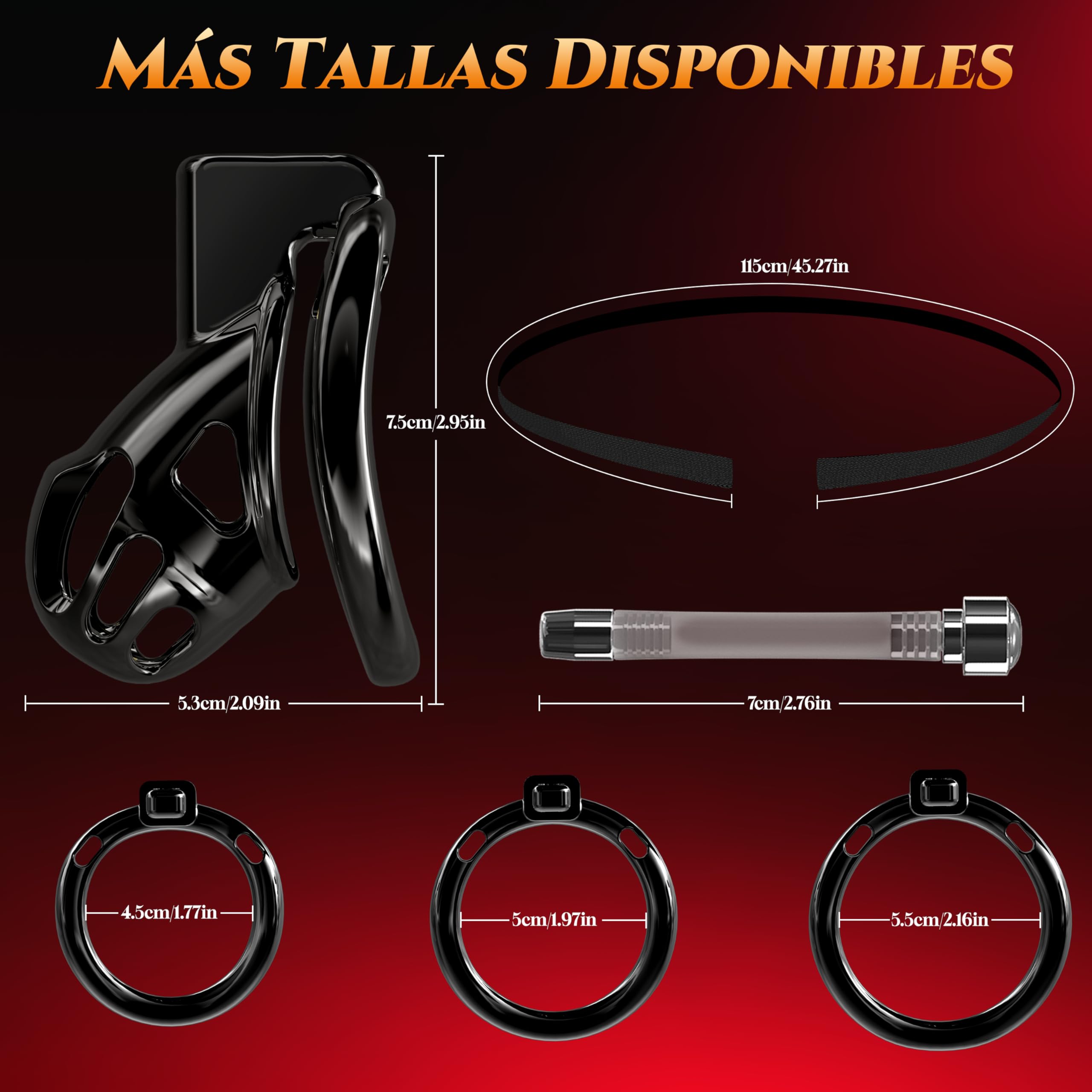 Jaulas de Pene Juguetes Eróticos para Pareja Sexuales, Dispositivo de Castidad de 3 Tamaños y Cerradura Invisible para Ejercicios de Pene, Artículos de Bondage y Aaccesorios en Pareja y Hombre