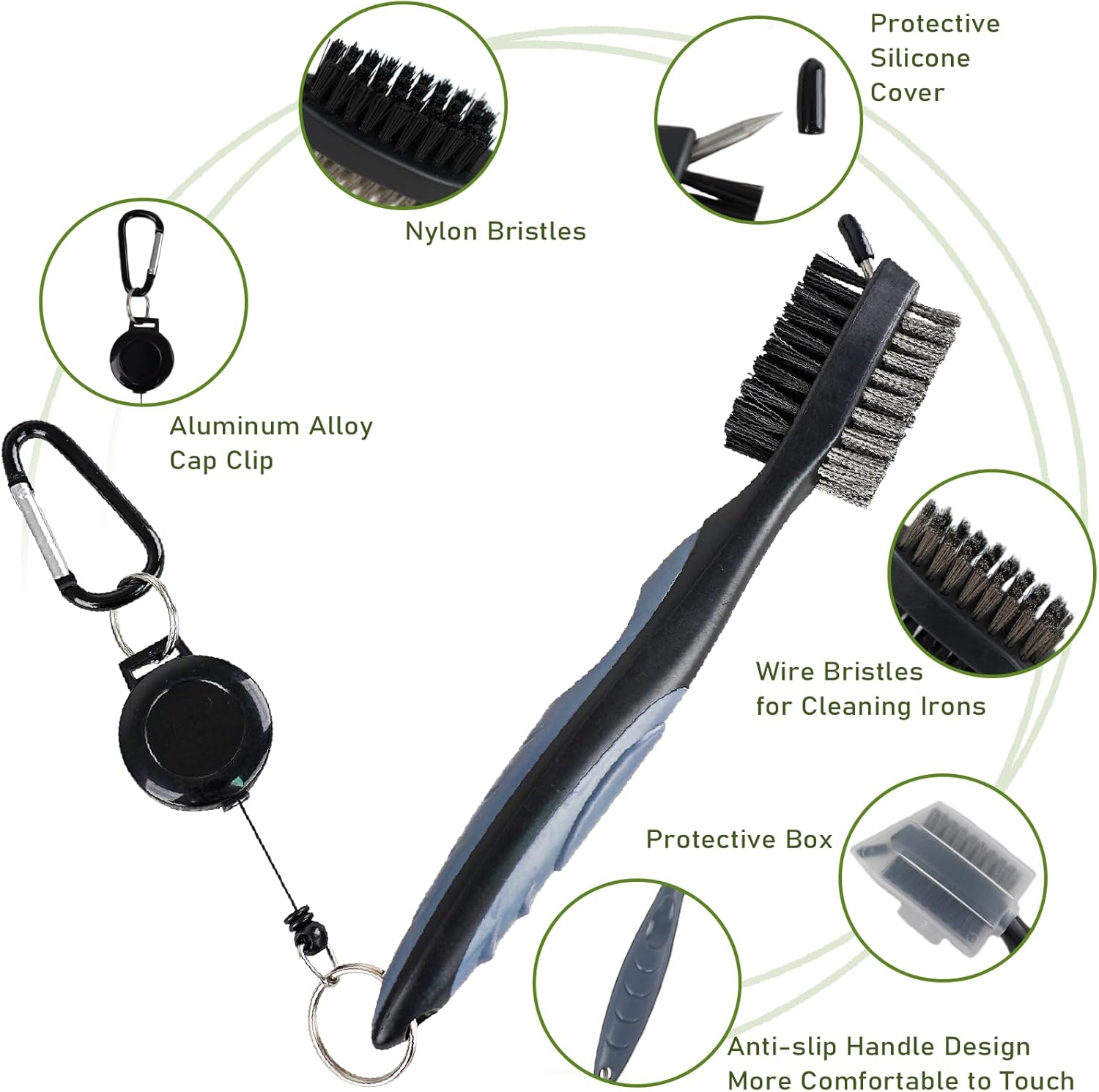 Golf Towel Funny Pink Golfs Towels for Golf Bags for Men Women with Clip Carabiner,Microfiber Waffle Pattern Disc Golf Towel Rag Golfer Accessories Gifts for Men Women(Towel+Brush) - Image 5