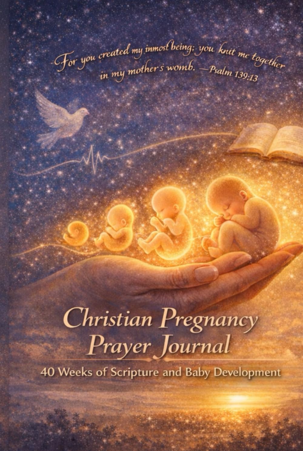 Christian Pregnancy Prayer Journal: 40 Weeks of Faith, Reflection, and Fetal Development Prayers: Pray Through Every Trimester and Fetal Development with God