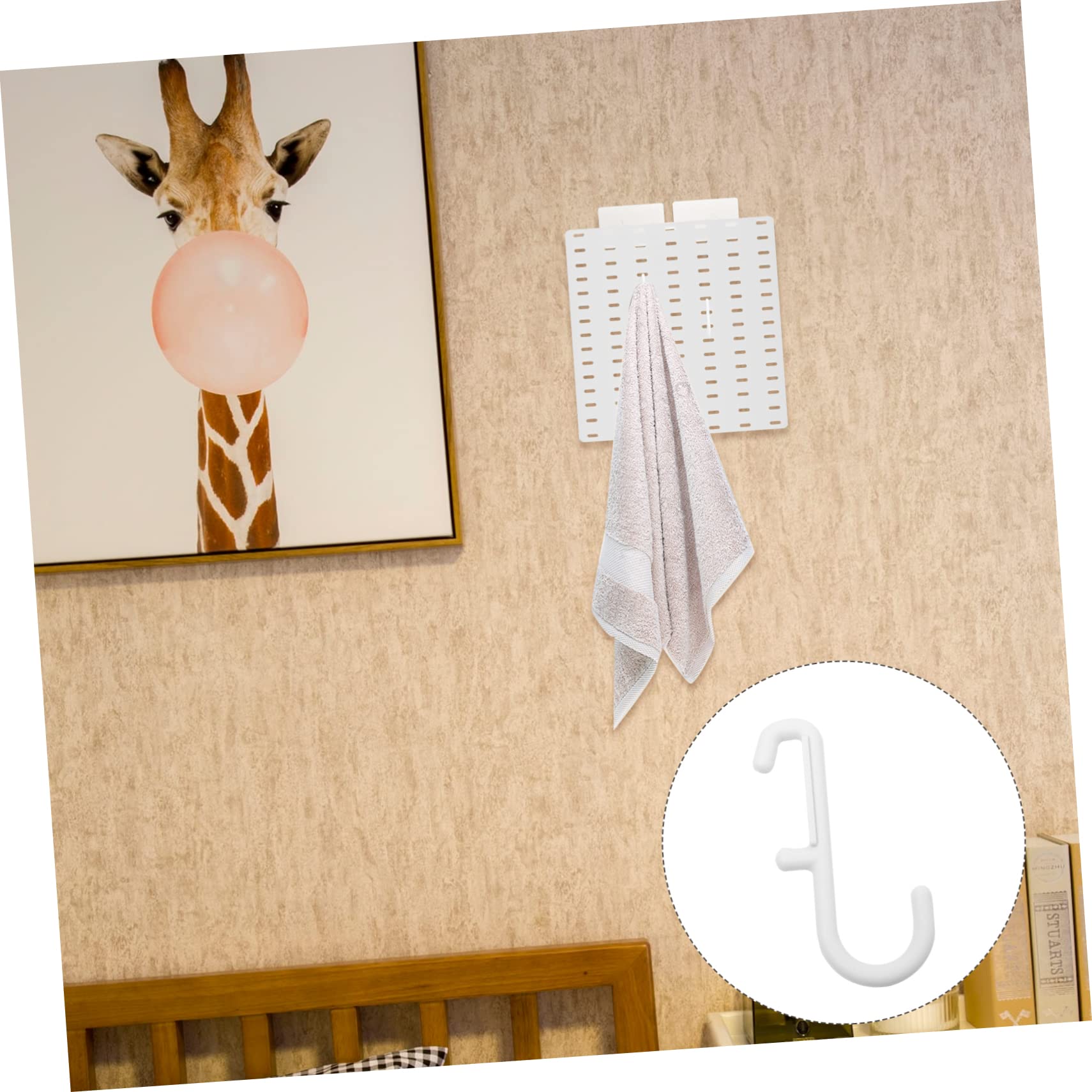 Garneck Plastic Wall Hooks 7pcs Pegboard Organizers Simple Design for Shelves Strong and Reliable Enhance Your Space Hooks