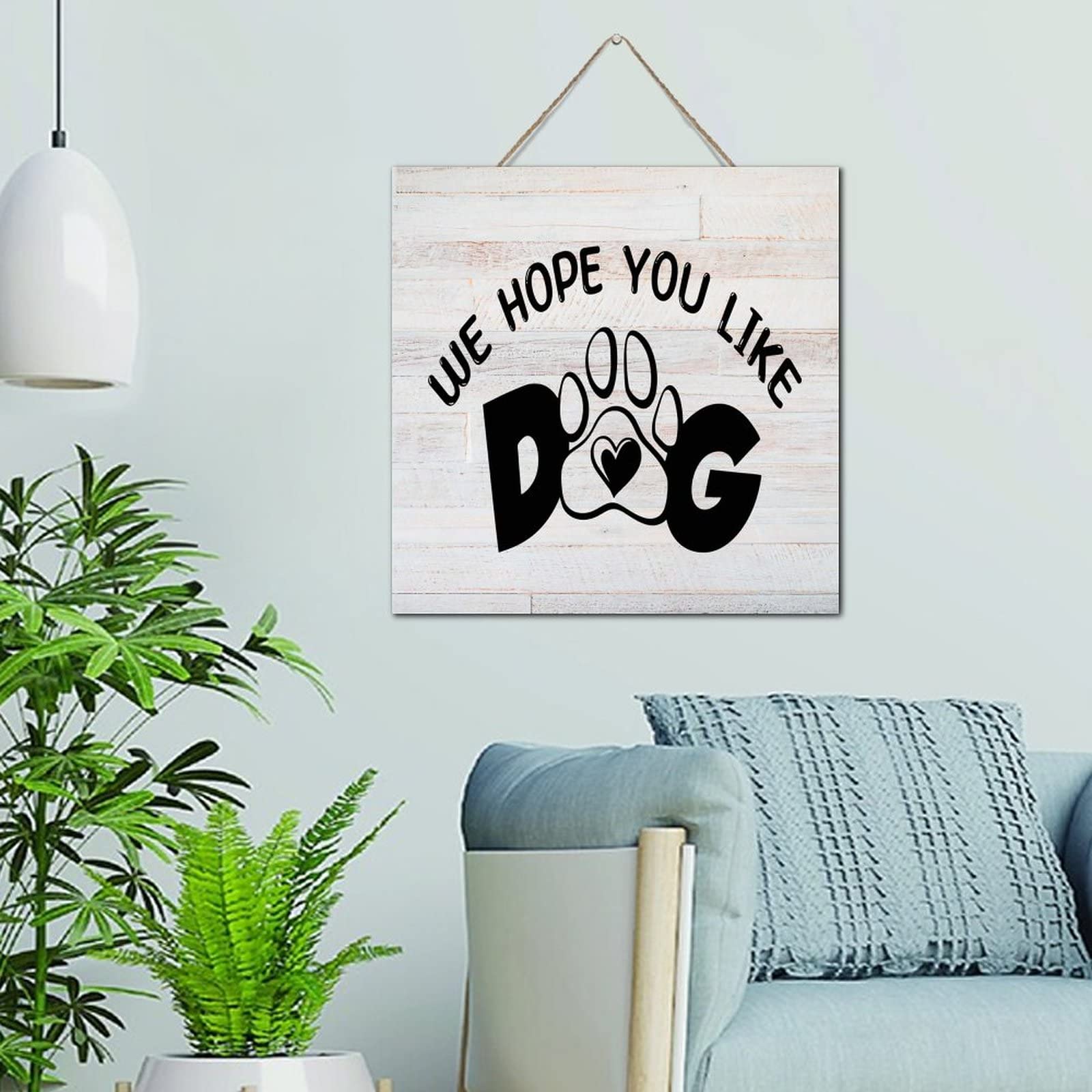 Letreros inspiradores de madera para el hogar que dan la bienvenida a los amantes de perros